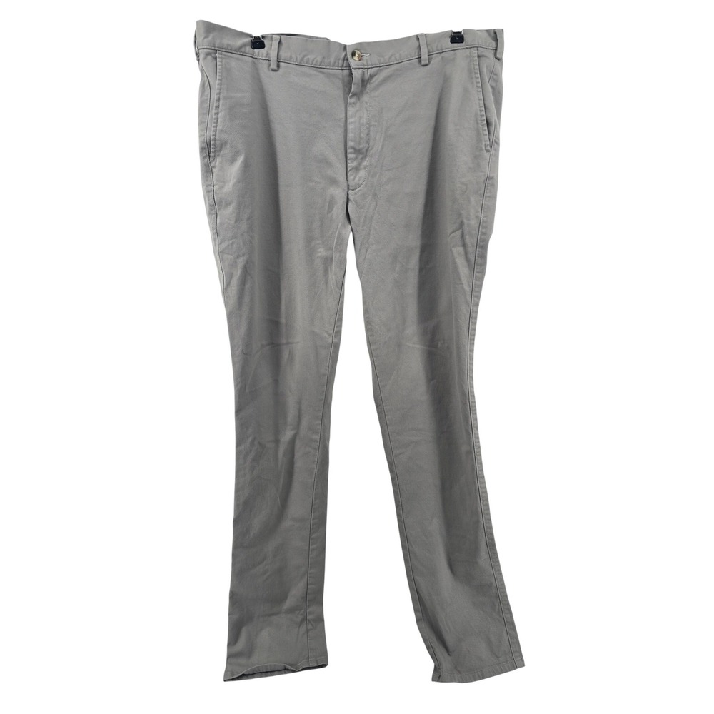 Peter Millar Chino Pants Mens 38 Gray Pima Cotton Stretch Straight Leg Casual